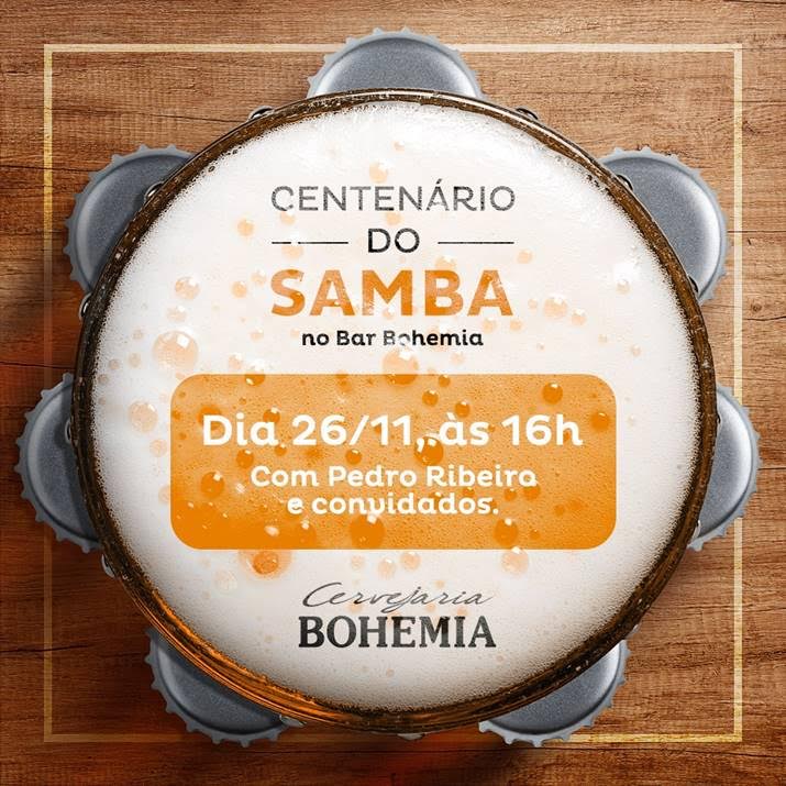 Roda de samba no Bar Bohemia fará homenagem ao centenário do Samba