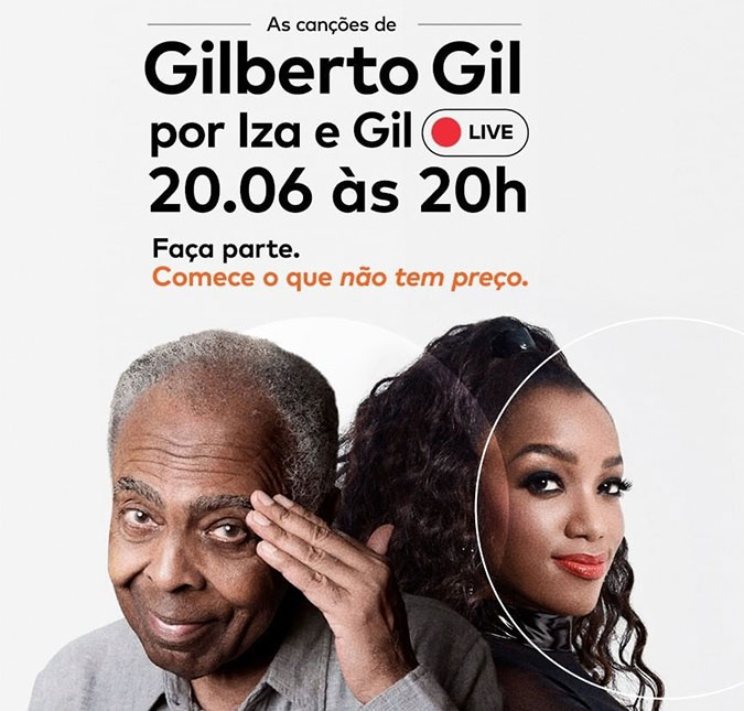 Gilberto Gil e IZA fazem live em Araras, localidade de Petrópolis, neste sábado