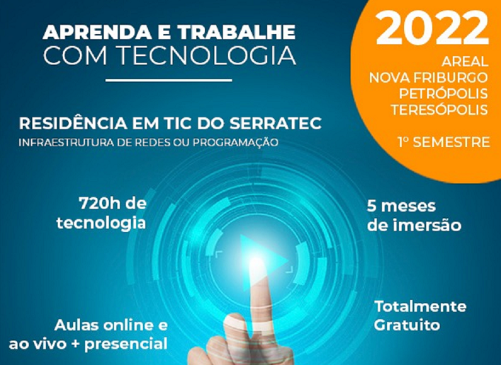 Serratec abre inscrições para formação profissional gratuita em Tecnologia da Informação na região
