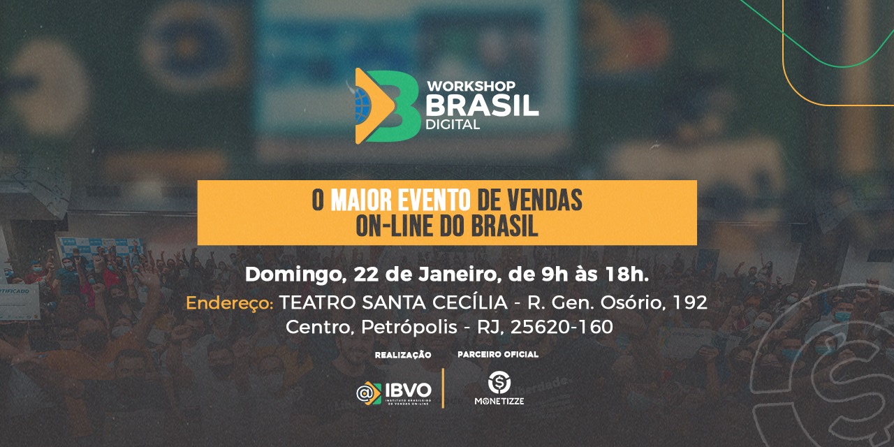 Petrópolis vai receber maior workshop de vendas online do Brasil neste domingo